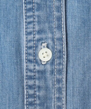 J.PRESS LADIES 【洗える】5ozバージラコンパクト デニムシャツ ユーズド系