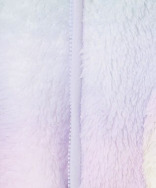 ANY KIDS ネコポケットボアブルゾン レインボー×ミント