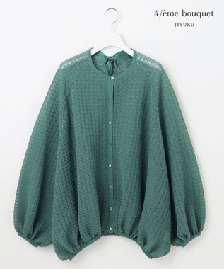 【カトリエムブーケ】Texture formeバックリボンディテールプルオーバー