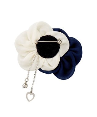 MIKI HOUSE HOT BISCUITS 【ミキハウス】 フォーマル フラワーコサージュ 紺