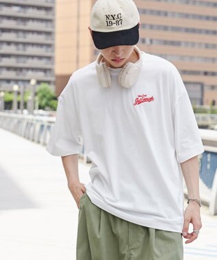 WEGO フードキャラ発泡プリントT ホワイト