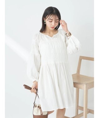 earth music&ecology シャーリングチュニック Off White