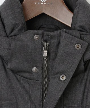 JOSEPH ABBOUD 【フード取り外し可】ライトメリノダウン ブルゾン グレー系