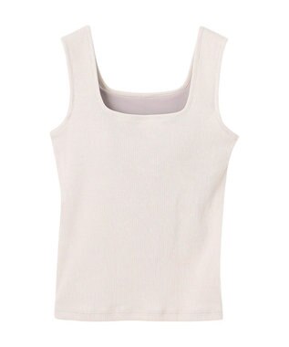 ICB 【洗える】【OUR WACOAL コラボ】カップイン スクエアネック タンクトップ トープ系