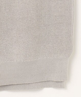 J.PRESS LADIES L 【洗える】GIMA COTTON ニット ベスト グレージュ系