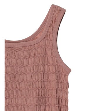 earth music&ecology シャーリングタンクトップ Pink