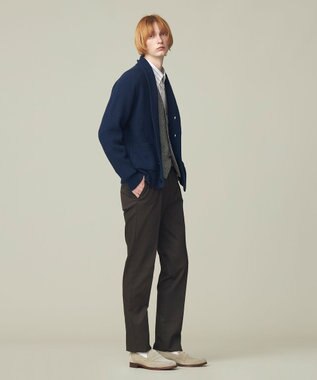 J.PRESS MEN 【WEB限定】畔編み ショールカーディガン ネイビー系