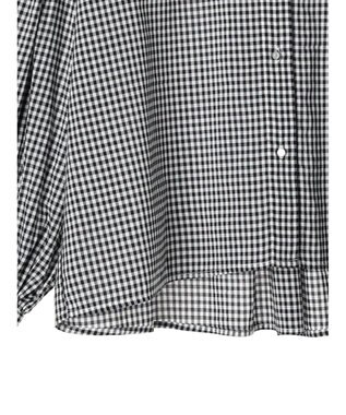 AMERICAN HOLIC ＵＶカット／接触冷感ギャザースリーブブラウス　 Gingham Check