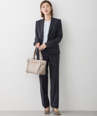 23区 ベルテッド トートバッグ ベージュ系