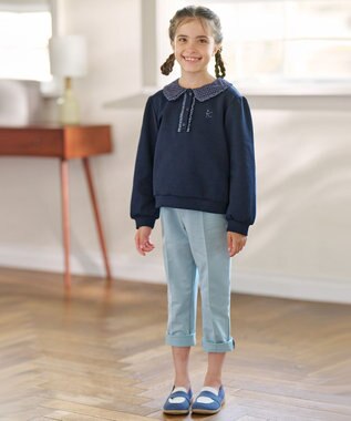 組曲 KIDS 【150-160㎝】ダンボールニット トレーナー ネイビー系