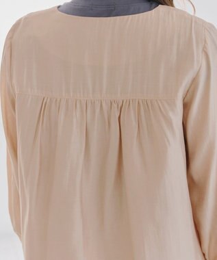 Tiaclasse 【洗える】 シアーピンタックブルゾン ピンクベージュ