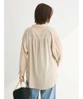 Green Parks インド綿 ボイルゆったりシャツ Light Beige