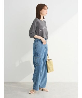 Green Parks シアーボーダーロゴプルオーバー Gray