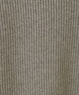 Green Parks もちっと袖配色ボートネックニットプルオーハ Silver