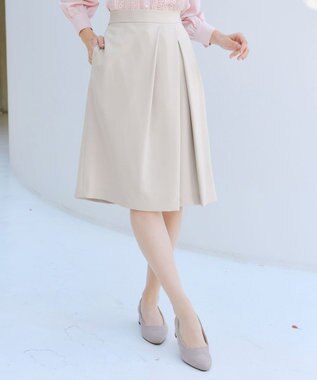 Tiaclasse L 【ダブルクロス】アシメタックスカート グレージュ