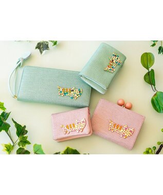 tsumori chisato CARRY キラネコストーン パスケース ピンク