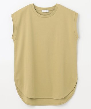  【接触冷感/UVケア】ビューティベーシックノースリーブテールTシャツ