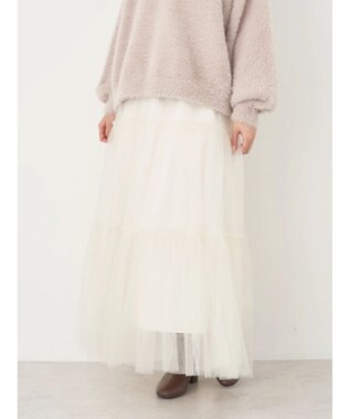earth music&ecology マルチｗａｙチュールスカート Ivory