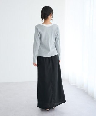 CRAFT STANDARD BOUTIQUE 2点セット / スクープネックカーディガン+タンクトップ Gray Mixture