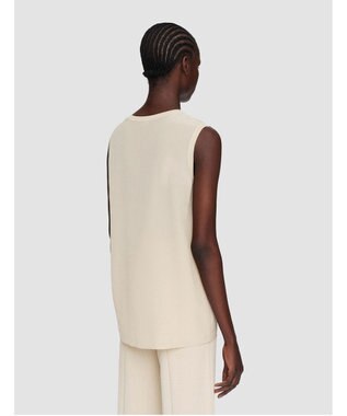 JOSEPH クレープ  ド  ソワ　スリーブレス Oat