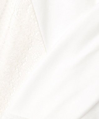 自由区 【WEB限定・洗える・XSサイズあり】レースコンビ カットソー アイボリー系