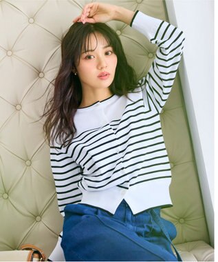 ロゴ刺繍ニット カーディガン