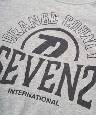 OP／FILA 【SEVEN2】バックプリントデザイン半袖Tシャツ 杢グレー