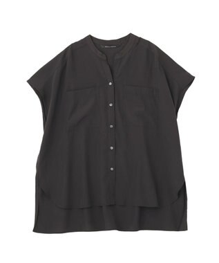 YECCA VECCA 【セットアップ可能】ポケットスキッパーシャツ Charcoal Gray