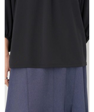 earth music&ecology パフスリーブカットソー Black