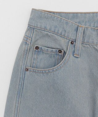 WEGO ハートポケットストレートデニムパンツ デニム淡加工色