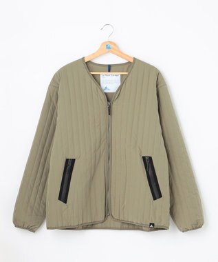 SHARE PARK LADIES 【UNISEX】キルティング蓄熱中綿 Ｖカーディガン（Mサイズ） カーキ