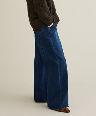 CRAFT STANDARD BOUTIQUE 裏起毛デニムワイドストレートパンツ Indigo