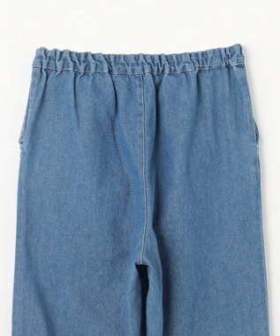 ANY KIDS スカラップ×刺繍デニムパンツ ブルー