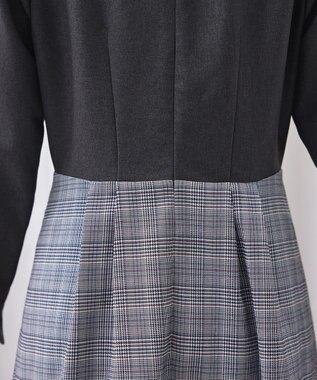 Tiaclasse 【洗える】チェックドッキングワンピース チャコールグレー