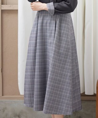 Tiaclasse 【洗える】チェックドッキングワンピース チャコールグレー