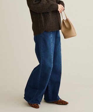 CRAFT STANDARD BOUTIQUE 裏起毛デニムワイドストレートパンツ Indigo