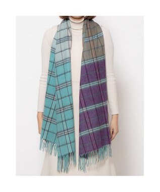 UNBILLION カシュネ cache nez / ウールメニーチェックストール グリーン