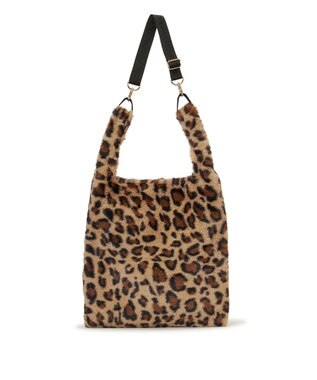 LeSportsac FUR SHOULDER TOTE/レオパードフラッフィーファー レオパードフラッフィーファー
