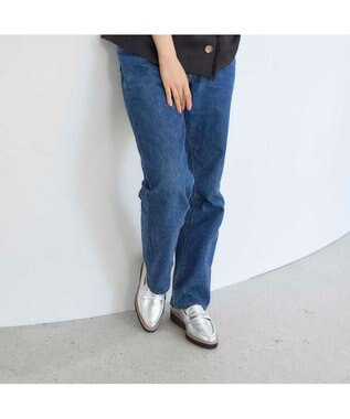 MODE ET JACOMO <carino>【レイン】ポインテッドコインローファー シルバー