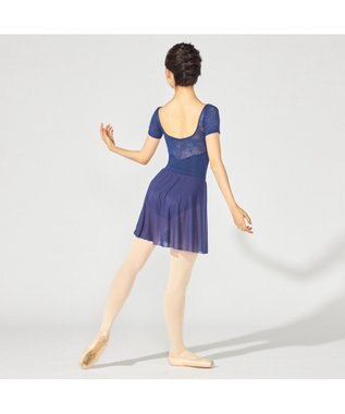 Chacott ハーフスリーブレオタード コバルトブルー