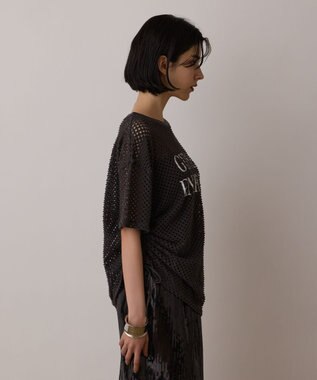 GRACE CONTINENTAL クラッシュロゴTシャツ チャコール