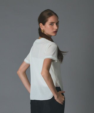 GRACE CONTINENTAL シアーテレコカットトップ ホワイト