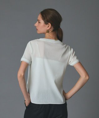 GRACE CONTINENTAL シアーテレコカットトップ ホワイト