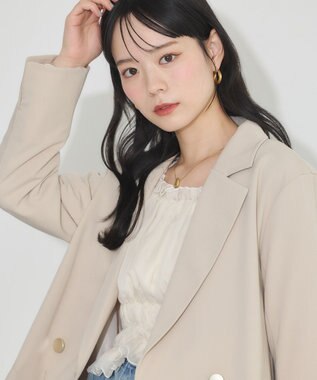 earth music&ecology ダブルテーラードジャケット ベージュ