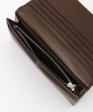 UNBILLION Otias バッファローレザーカブセ長財布 ダークブラウン