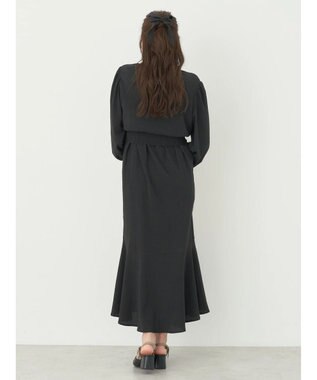 earth music&ecology ＳＥＴ２点カシュクールプルオーバー＋ワンピース Black