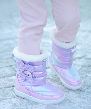 ANY KIDS リボンスノーブーツ ラベンダー