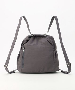 LA BAGAGERIE 【MONICA】クリンクルナイロン　ドロスト2WAYバッグ グレー