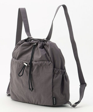 LA BAGAGERIE 【MONICA】クリンクルナイロン　ドロスト2WAYバッグ グレー