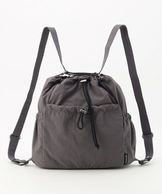 LA BAGAGERIE 【MONICA】クリンクルナイロン　ドロスト2WAYバッグ グレー